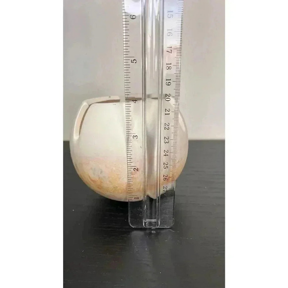 Vintage‎ Ivory Orange Circle Vase Bowl - Picture 10 of 12